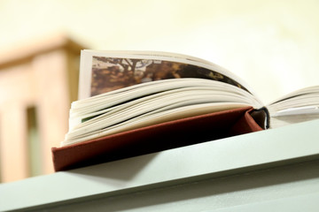 Closeup of open book