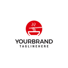 restaurant noodle logo design concept template vector