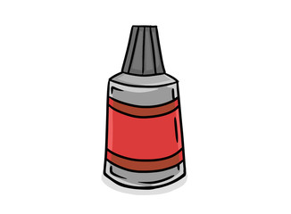 Obraz premium Vector illustration of a liquid glue in cartoon hand drawn style for books for children