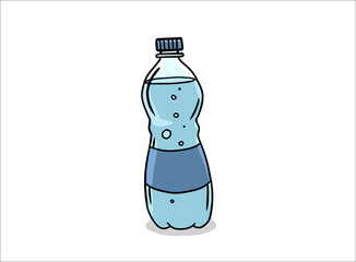 comic book style cartoon water bottle