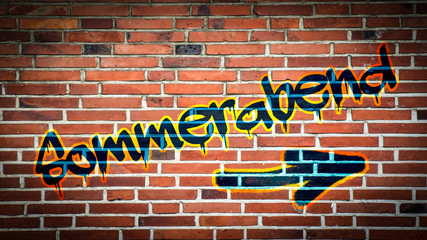 Obraz premium Schild 394 - Sommerabend