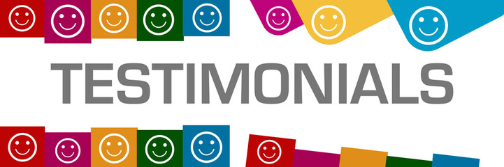Testimonials Colorful Shapes Horizontal 