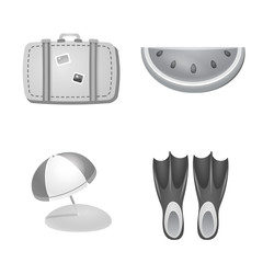 Isolated object of equipment and swimming sign. Collection of equipment and activity stock vector illustration.