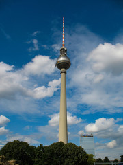 Naklejka premium Fernsehturm Berlin, Germany - Television Tower at sunny day