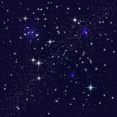 Fototapeta na wymiar Starry sky background. Vector illustration