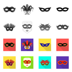 Isolated object of luxury and celebration logo. Collection of luxury and hide  vector icon for stock.