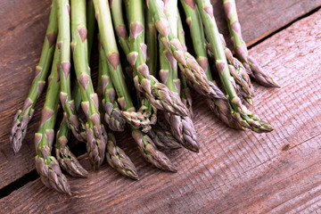 the fresh asparagus
