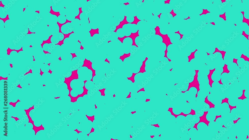 Aufkleber Moving random polka dot. From empty background to fill out. 