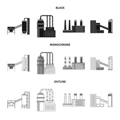 Obraz premium Isolated object of production and structure logo. Collection of production and technology vector icon for stock.