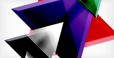 Dynamic triangle composition abstract background