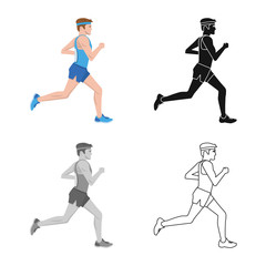 Isolated object of sport  and winner sign. Set of sport  and fitness  stock vector illustration.