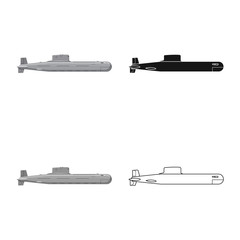 Vector design of war  and ship logo. Set of war  and fleet stock vector illustration.