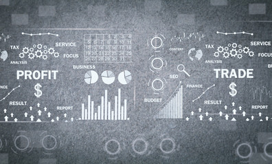 Financial graphs. Business, Finance, Investment