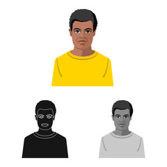 Vector design of hairstyle and profession  symbol. Collection of hairstyle and character  stock symbol for web.