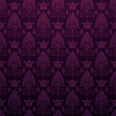 Dark purple background pattern in Asian style. Vector graphic