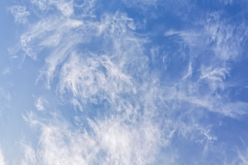 white fluffy clouds in the blue sky
