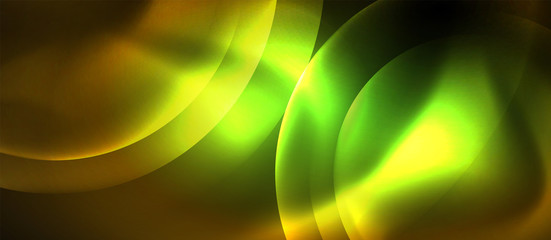 Shiny neon circles abstract background