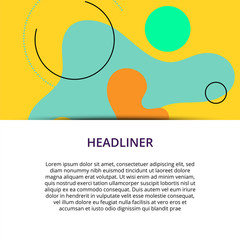 Colorful geometric background. Fluid shapes composition. Abstract banner template. Eps10 vector.