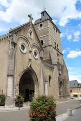 Fototapeta na wymiar saint-germain church in arudy (france) 