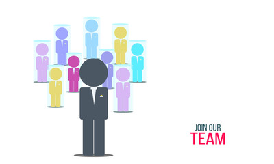 We're hiring and join our team concept with business people