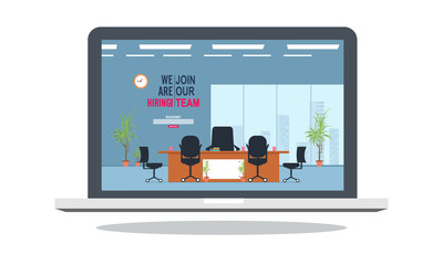 Human resources. Search for employees. Flat design graphic desings. Modern concepts for web banners, websites, infographics, printed materials. Vector illustration. - Vector