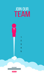 We're hiring and join our team concept with business people