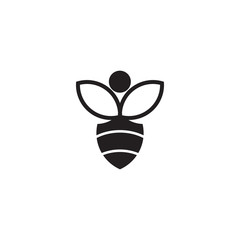 Obraz na płótnie Canvas Bee icon logo design vector template