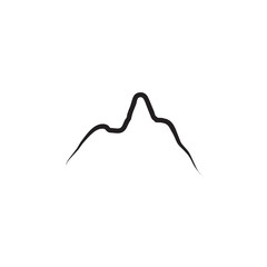 Mountain icon logo design vector template