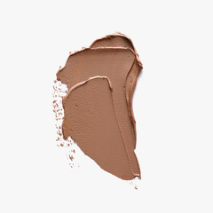 Makeup smudge textured isolated on white background