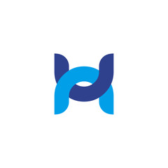 Naklejka premium H letter logo design vector template