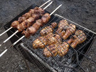 meat on grill