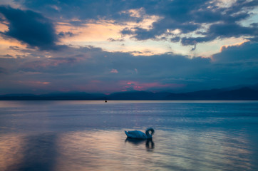 Fototapeta na wymiar Sunset Garda Lake