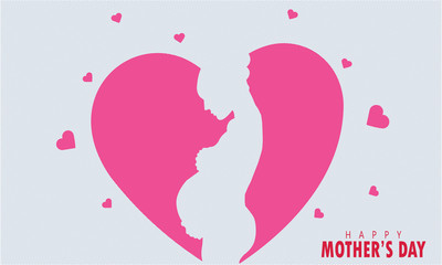 beautiful pregnant woman. happy mothers day. illustration - Vector