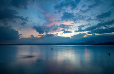 Sunset Garda Lake