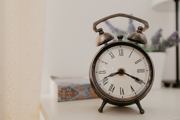 clock of vintage in room