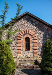 Fototapeta premium Fragment of stones building in Kairenai