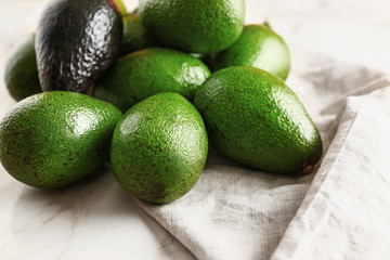 Fresh avocado on light background
