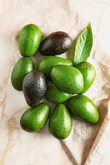 Fresh avocado on light background