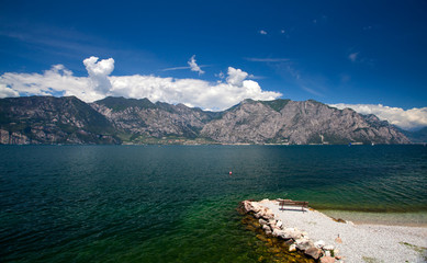 Garda lake in summer
