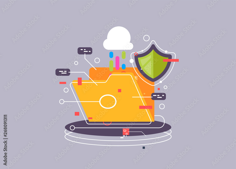 Poster programming banner, coding, best programming languages, flat illustration concept