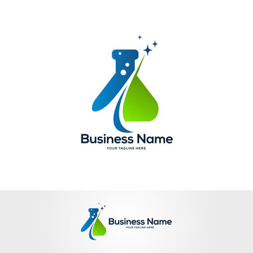 DNA logo designs concept, science and medicine creative symbol, lab logo template