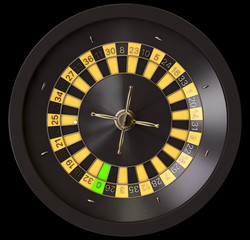 Roulette Wheel Black And Yellow
