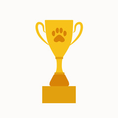 Colorfu sport cup isolated illustration. Vector sport cup