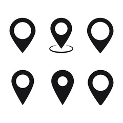 Maps pin. Location map icon.