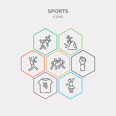 simple set of dancing motion, soccer player number four, man threating with his fist, two men practicing karate icons, contains such as icons baseball player with bat, man falling off a precipice,