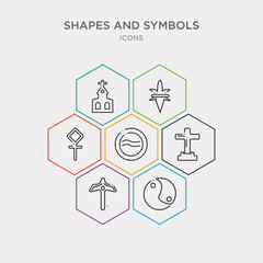 simple set of yin and yang, scepter, christian cross, is approximately equal to icons, contains such as icons fleur de lis, pallas, christian church and more. 64x64 pixel perfect. infographics