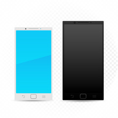 black and white smartphone template