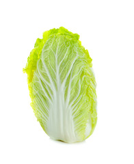 Fresh chinese cabbage on a white background clipping path