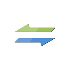 Reload icon, money convert, Arrow Exchange logo