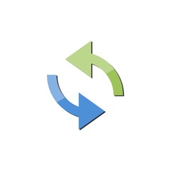 Reload icon, money convert, Arrow Exchange logo
